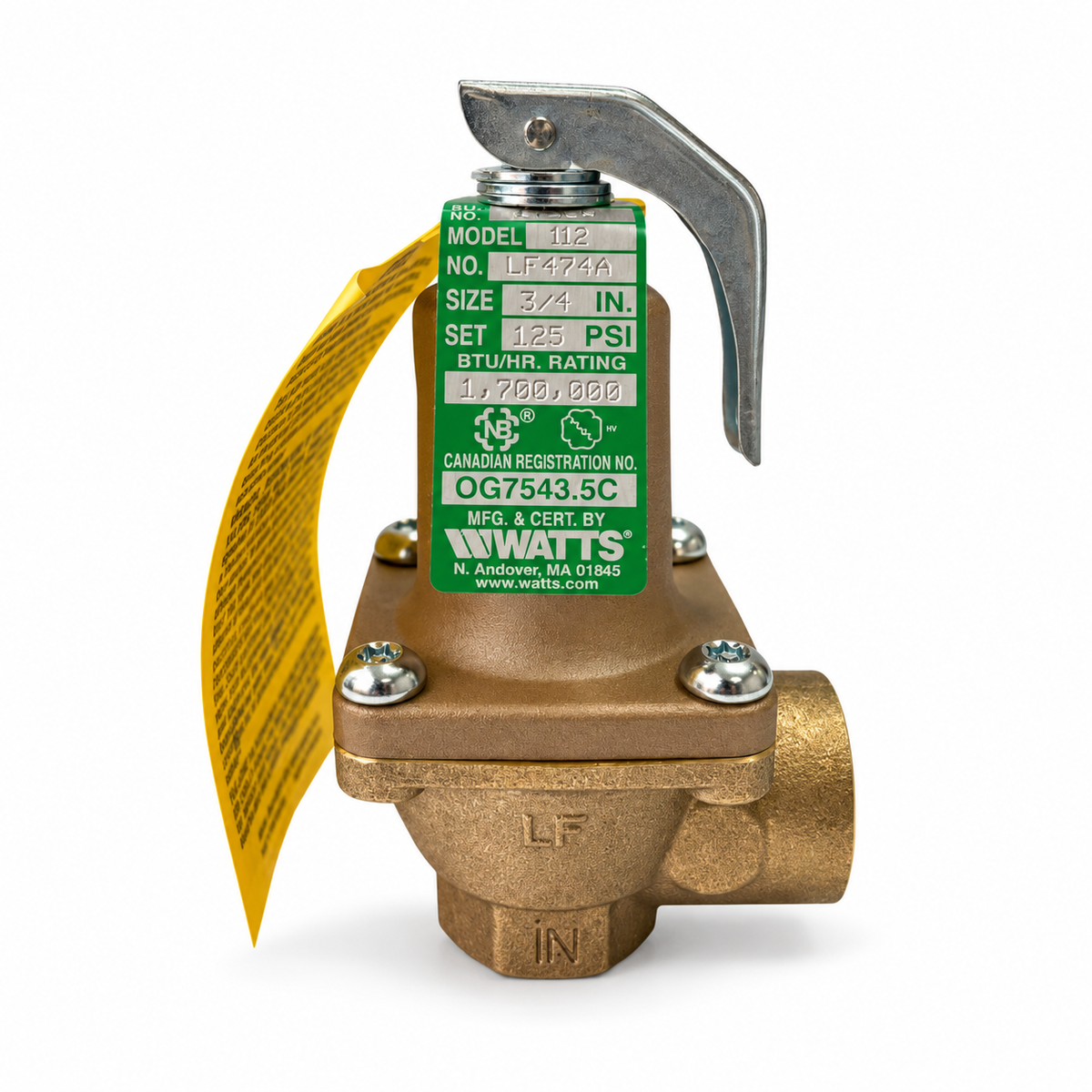 WATTS Pressure Relief Valves for Water Heaters & Water Boilers - USA